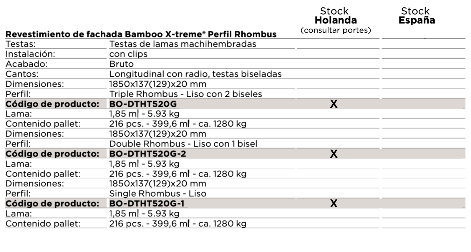 3.2 Revestimiento de fachada Bamboo X treme Perfil RHOMBUS 3.2 Revestimiento de fachada Bamboo X treme Perfil RHOMBUS